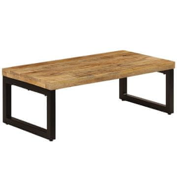 Vidaxl Klub stolić 100x50x35 cm Masivno drvo manga i čelik