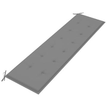 Vidaxl Jastuk za vrtnu klupu, sivi, 180x50x3 cm