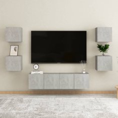 Vidaxl Zidni TV ormarići, 2 kom., betonsko sivi, 30,5 x 30 x 30 cm