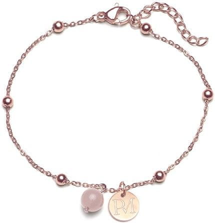 Proud MaMa Narukvica Steel, rose gold, s ružičastim kvarcom