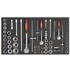 Vidaxl Kolica za Alat s 1125 Alata Čelik Crvena boja