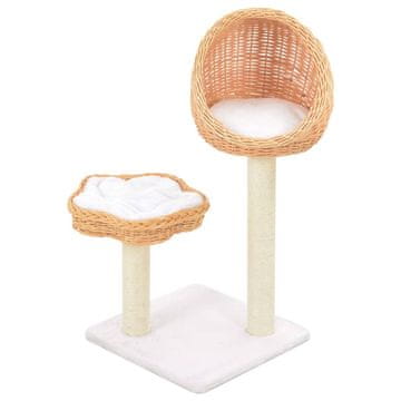 Vidaxl Grebalica za mačke sa sisal stupom, prirodna, pletena