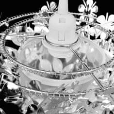 Vidaxl Viseći Blještavi Luster s Dizajnom Listića 21,5 x 30 cm Boja Srebra