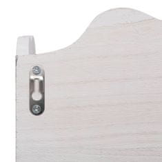 Vidaxl 284235 Wall Mounted Coat Rack White 50x10x30 cm Wood