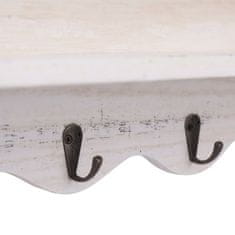 Vidaxl 284235 Wall Mounted Coat Rack White 50x10x30 cm Wood