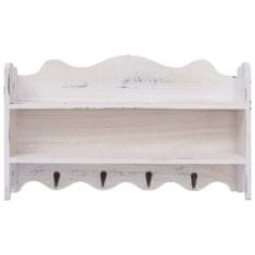 Vidaxl 284235 Wall Mounted Coat Rack White 50x10x30 cm Wood