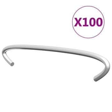 Vidaxl Kuke za gabione, 100 kom, pocinčani čelik, 10 cm