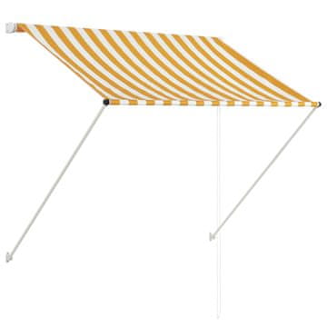 Vidaxl Tenda na uvlačenje 100 x 150 cm žuto-bijela
