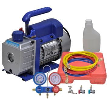 Vidaxl Jednostupanjska vakuumska crpka s 2-smjernim mjeračem tlaka