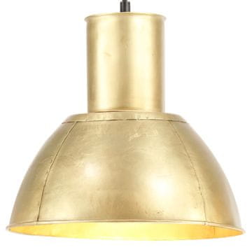 Vidaxl Viseća lampa, 25 W, boja mesinga, okrugla, 28,5 cm, E27