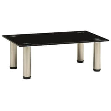 Vidaxl TV stalak, crni, 40 x 35 x 17 cm, kaljeno staklo