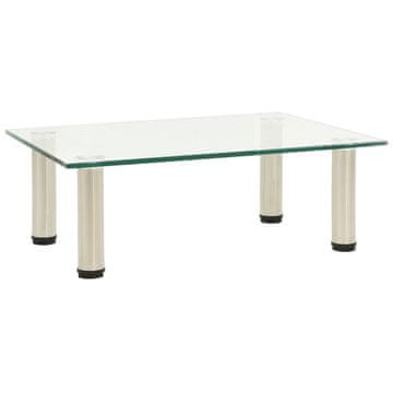 Vidaxl TV stalak prozirni 40 x 35 x 17 cm od kaljenog stakla