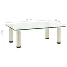 Vidaxl TV stalak prozirni 40 x 35 x 17 cm od kaljenog stakla