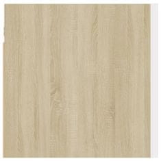 Vidaxl Zidni TV ormarić bijeli i boja hrasta 30,5 x 30 x 30 cm