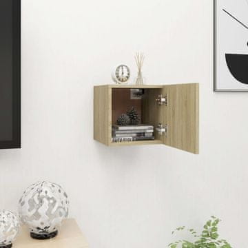 Vidaxl Zidni TV ormarić, Sonoma hrast, 30,5 x 30 x 30 cm
