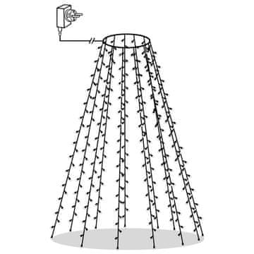 Vidaxl Mrežasta svjetla za božićno drvce 150 LED žarulja plava 150 cm
