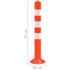 Vidaxl Stupovi za kontrolu prometa 10 kom 75 cm PE