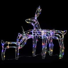 Vidaxl 3-dijelna božićna rasvjeta sa sobovima 229 LED žarulja