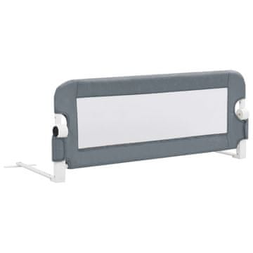 Vidaxl Sigurnosna ogradica za dječji krevet siva 102 x 42 cm poliester