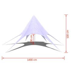 Vidaxl Sjenica u obliku šestokutne zvijezde 14 m