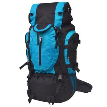 Vidaxl XXL planinarski ruksak, 75 l, crno-plavi