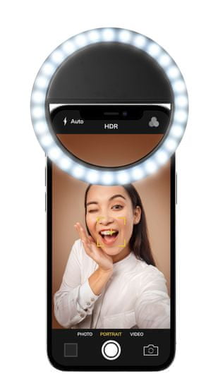 CellularLine Selfie Ring LED svjetlo, džepno