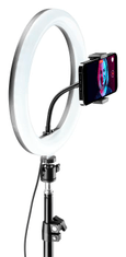 CellularLine Selfie Ring PRO LED svjetlo sa stalkom, višebojno