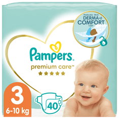 Pampers Premium Care pelene, vel. 3, 6 kg–10 kg, 40 komada