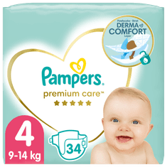 Pampers Premium Care pelene, vel. 4, 9 kg-14 kg, 34 komada