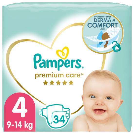 Pampers Premium Care pelene, vel. 4, 9 kg-14 kg, 34 komada