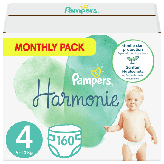 Pampers pelene Harmony, veličina 4, 160 komada, 9kg-14kg