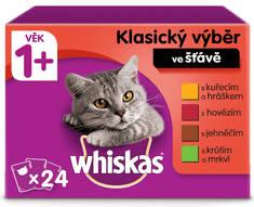 Whiskas vrećice klasični izbor s povrćem u soku za odrasle mačke, 24 x 100g
