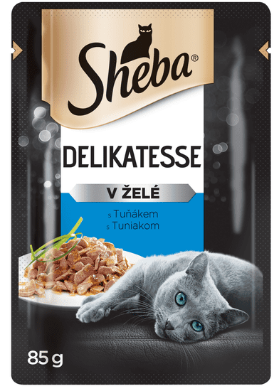 Sheba hrana za odrasle mačke Delikatesse in Gelee, tuna, 12 x 85 g