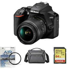 Nikon set D3500 fotoaparat + AF-P 18-55 VR + Fatbox, 64 GB + UV filter