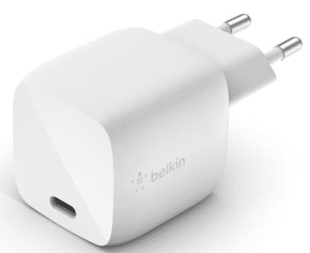 Belkin zidni punjač, GaN, 30 W, USB-C, PD (WCH001vfWH)