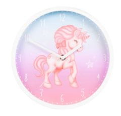 Hama Hama Magical Unicorn zidni sat, promjera 25 cm, tihi rad