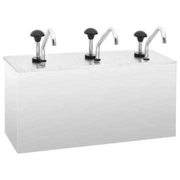 Vidaxl Dozator za umak od nehrđajućeg čelika 3 x 3,5 L