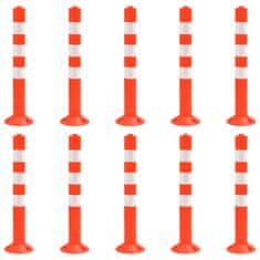 Vidaxl Stupovi za kontrolu prometa 10 kom 75 cm PE
