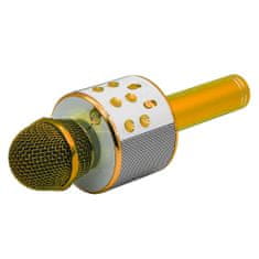 Manta MIC10-G karaoke mikrofon + zvučnik, Bluetooth, USB, microSD, zlatni