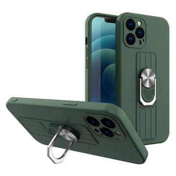 HURTEL Futrola Ring Case za Samsung Galaxy A72 4G, tamno zelena, s prstenom i postoljem