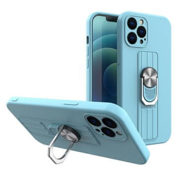 HURTEL Hurtel Ring Case silikonska maska s stalkom na prsten za iPhone 11 Pro Max, svijetloplava