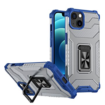 Crystal Futrola Crystal Ring Case Kickstand za iPhone 12 mini (plava)