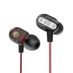 KZ ZSE hybrid HiFi slušalice, crno