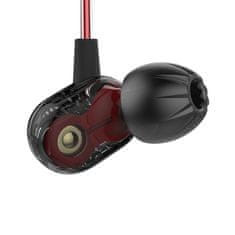 KZ ZSE hybrid HiFi slušalice, crno