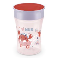Nuk Magic Cup bočica s poklopcem, 230ml, crvena