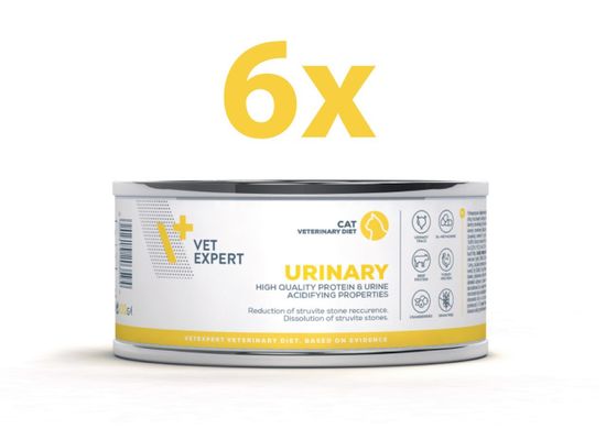 VetExpert Urinary konzerva za mačke, 6 x 100 g