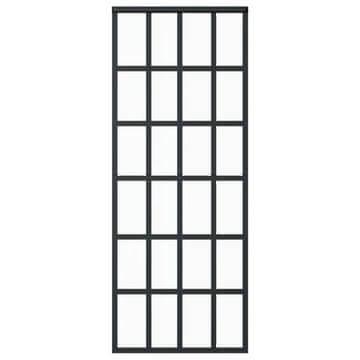 Vidaxl Klizna vrata od stakla ESG i aluminija 76 x 205 cm crna
