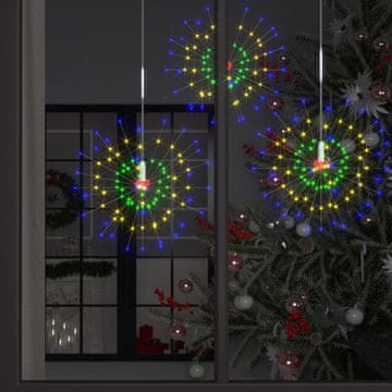 Vidaxl Vrtni vatromet, šareni, 20 cm, 140 LED dioda