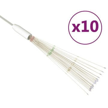 Vidaxl Božićna svjetla izgled vatrometa 10 kom višebojna 20cm 1400 LED