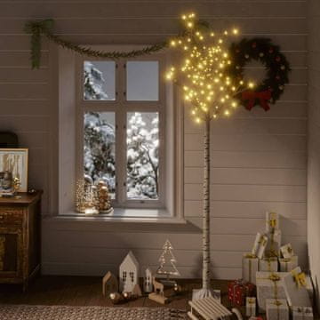 Vidaxl Vrba sa svjetlima, 200 toplo bijelih LED dioda, 2,2 m
